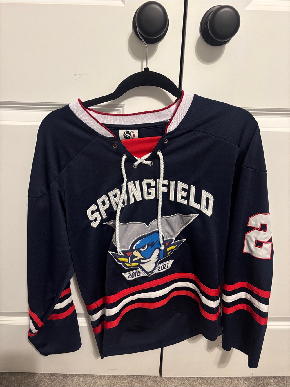 Springfield Hockey Jersey - Navy with Red & White Accents